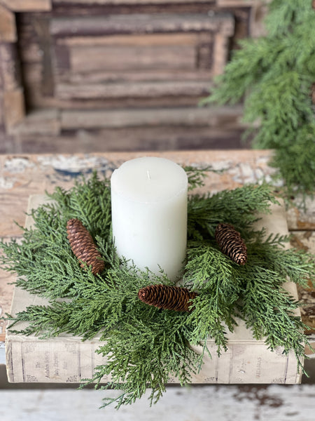 Celtic Cedar Candle Ring | 15" | SOLD OUT