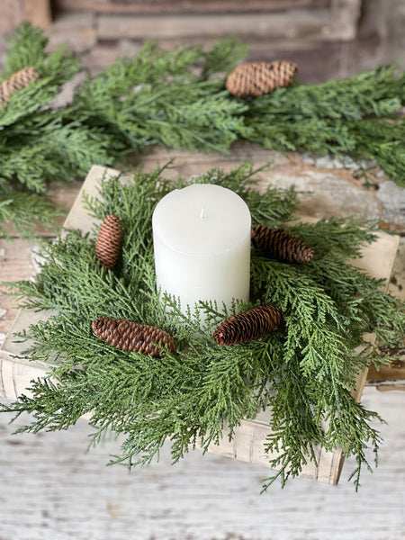 Celtic Cedar Candle Ring | 15" | SOLD OUT