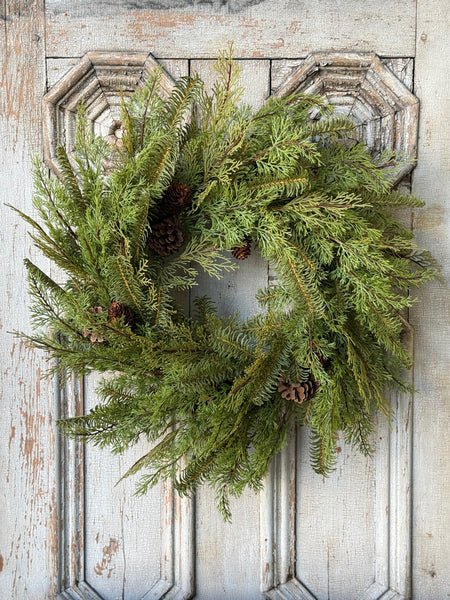 Enduring Evergreen Wreath | 24" | NOT CURRENTLY IN STOCK-New For Holiday 2026!