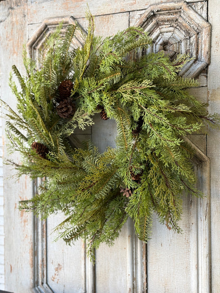 Enduring Evergreen Wreath | 24" | NOT CURRENTLY IN STOCK-New For Holiday 2026!