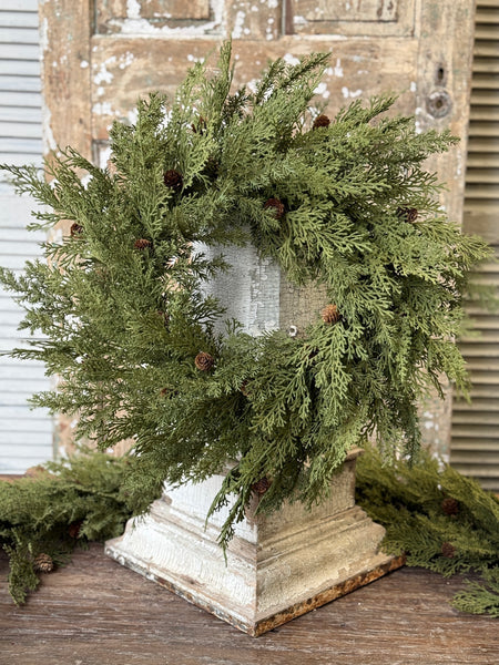 Sentiment Cedar Wreath | 24" | NOT CURRENTLY IN STOCK-New For Holiday 2026!