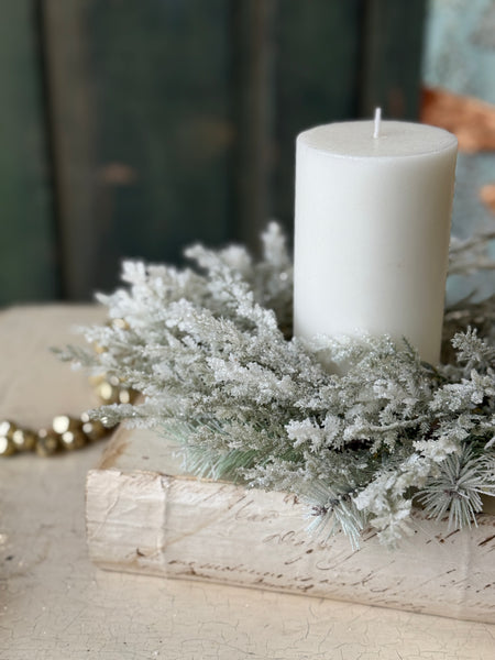 Icy Frostline Candle Ring | 9” | NOT CURRENTLY IN STOCK-New For Holiday 2026!