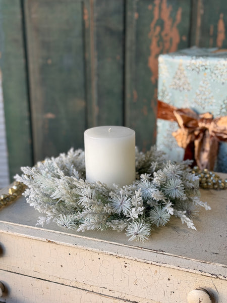 Icy Frostline Candle Ring | 12” | NOT CURRENTLY IN STOCK-New For Holiday 2026!