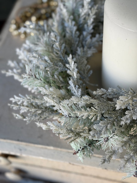 Icy Frostline Candle Ring | 12” | NOT CURRENTLY IN STOCK-New For Holiday 2026!