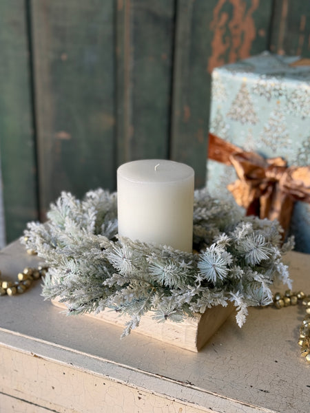 Icy Frostline Candle Ring | 12” | NOT CURRENTLY IN STOCK-New For Holiday 2026!