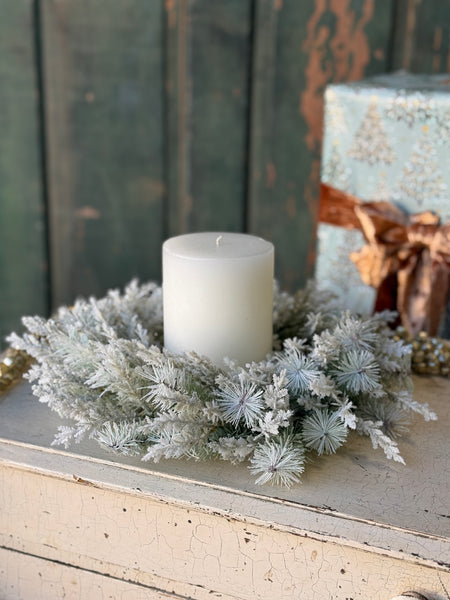 Icy Frostline Candle Ring | 12” | NOT CURRENTLY IN STOCK-New For Holiday 2026!