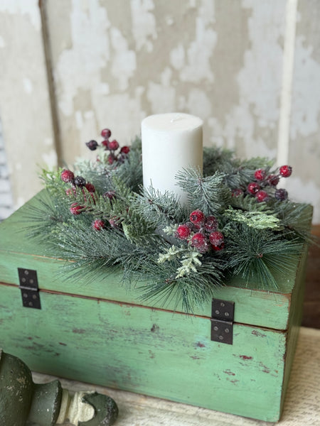 Rollick Berry Pine Candle Ring | 11” | NOT CURRENTLY IN STOCK-New For Holiday 2026!