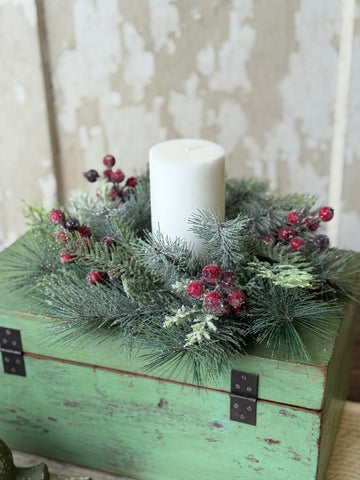 Rollick Berry Pine Candle Ring | 11” | NOT CURRENTLY IN STOCK-New For Holiday 2026!