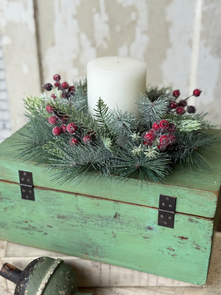 Rollick Berry Pine Candle Ring | 11” | NOT CURRENTLY IN STOCK-New For Holiday 2026!