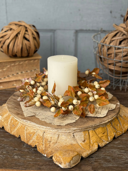 Lodenberry Leaves Candle Ring | 11” | NOT CURRENTLY IN STOCK-New For Holiday 2026!