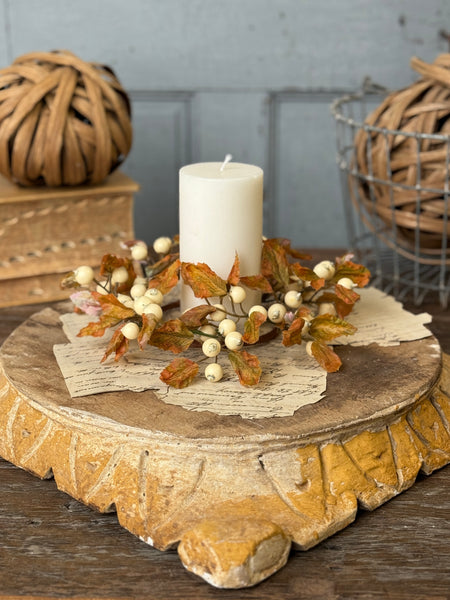 Lodenberry Leaves Candle Ring | 9” | NOT CURRENTLY IN STOCK-New For Holiday 2026!