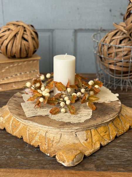 Lodenberry Leaves Candle Ring | 9” | NOT CURRENTLY IN STOCK-New For Holiday 2026!