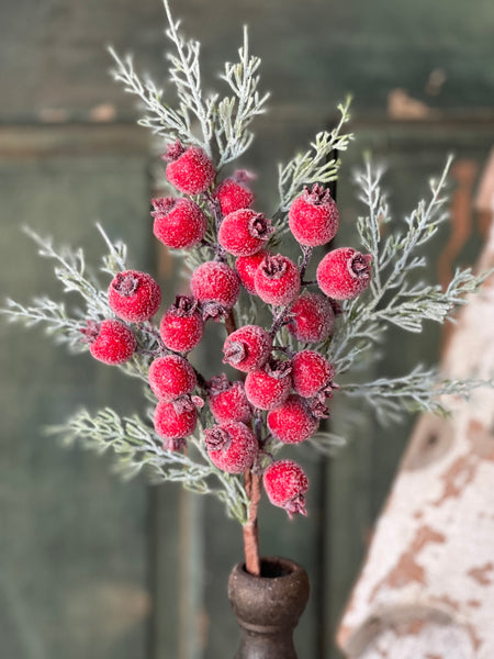 Icy Yule Berry Fir Pick | 18" | SOLD OUT