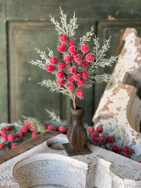 Icy Yule Berry Fir Pick | 18" | SOLD OUT