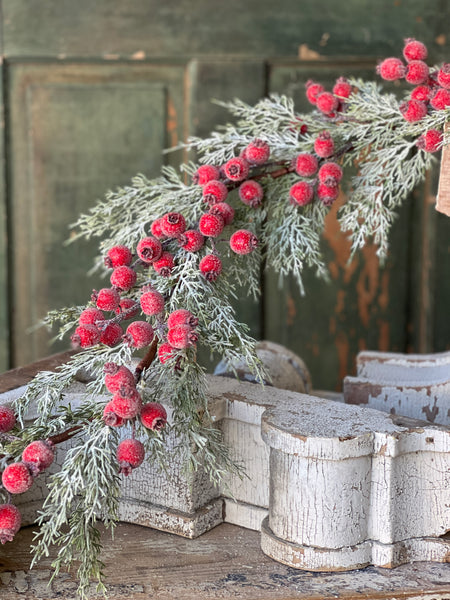 Icy Yule Berry Fir Garland | 6' | Limited Stock - Last 40pcs!