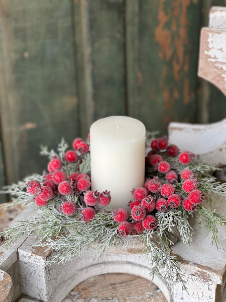 Icy Yule Berry Fir Candle Ring | 15" | SOLD OUT