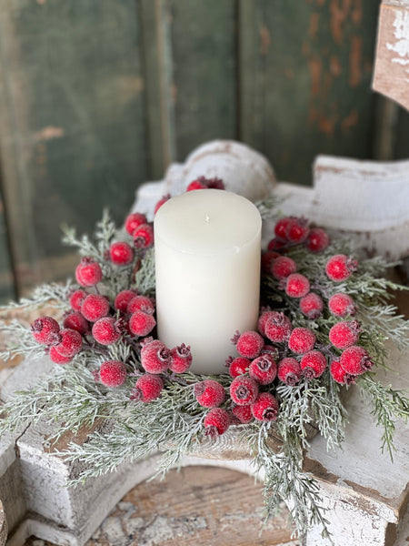 Icy Yule Berry Fir Candle Ring | 15" | SOLD OUT