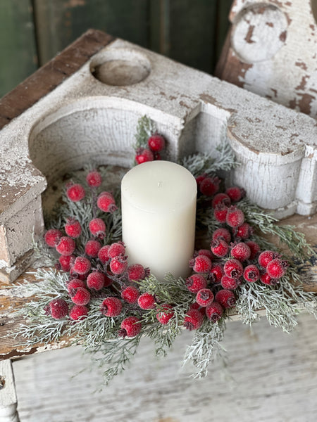 Icy Yule Berry Fir Candle Ring | 15" | SOLD OUT
