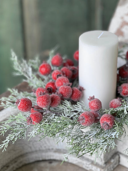 Icy Yule Berry Fir Candle Ring | 13" | SOLD OUT