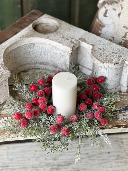 Icy Yule Berry Fir Candle Ring | 13" | SOLD OUT