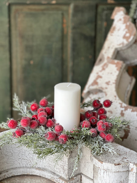Icy Yule Berry Fir Candle Ring | 13" | SOLD OUT