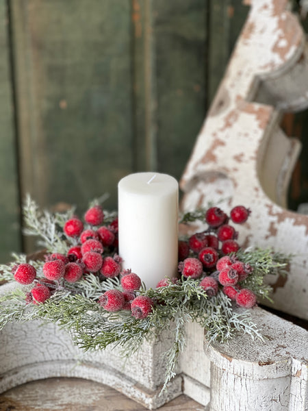 Icy Yule Berry Fir Candle Ring | 13" | SOLD OUT