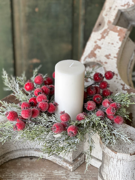 Icy Yule Berry Fir Candle Ring | 13" | SOLD OUT