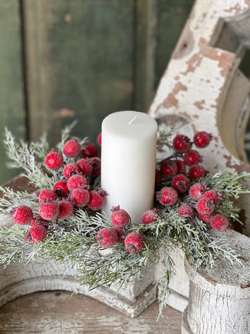 Icy Yule Berry Fir Candle Ring | 13" | SOLD OUT