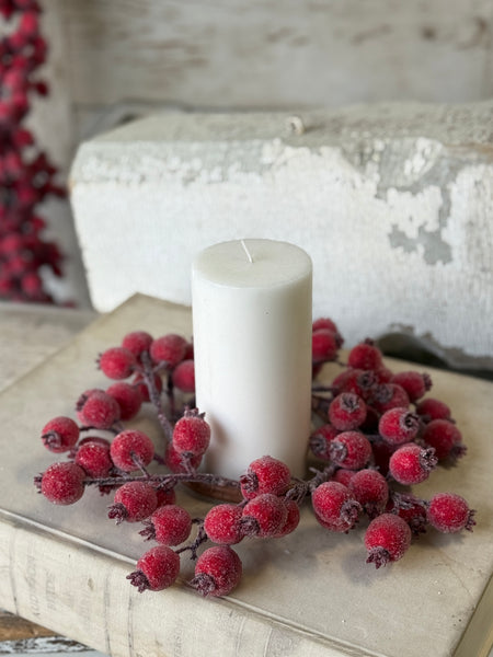 Iced Everberry Candle Ring | 12” | NOT CURRENTLY IN STOCK-New For Holiday 2026!
