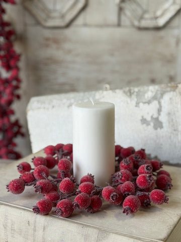 Iced Everberry Candle Ring | 12” | NOT CURRENTLY IN STOCK-New For Holiday 2026!