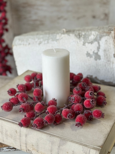 Iced Everberry Candle Ring | 12” | NOT CURRENTLY IN STOCK-New For Holiday 2026!