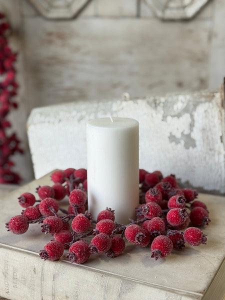Iced Everberry Candle Ring | 12” | NOT CURRENTLY IN STOCK-New For Holiday 2026!