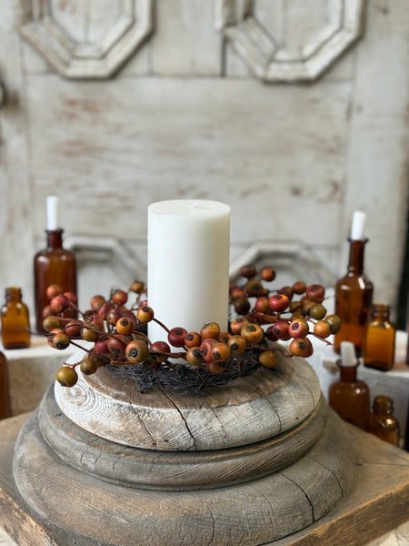 Labyrinth Berry Candle Ring | 11” | NOT CURRENTLY IN STOCK-New For Holiday 2026!