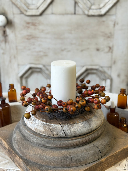 Labyrinth Berry Candle Ring | 11” | NOT CURRENTLY IN STOCK-New For Holiday 2026!