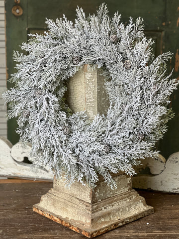 Snowy Nobility Cedar Wreath | 24" | Limited Stock - Last 58pcs!