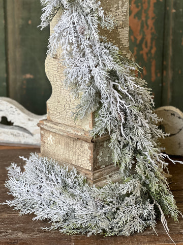 Snowy Nobility Cedar Garland | 5'