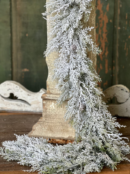 Snowy Nobility Cedar Garland | 5'