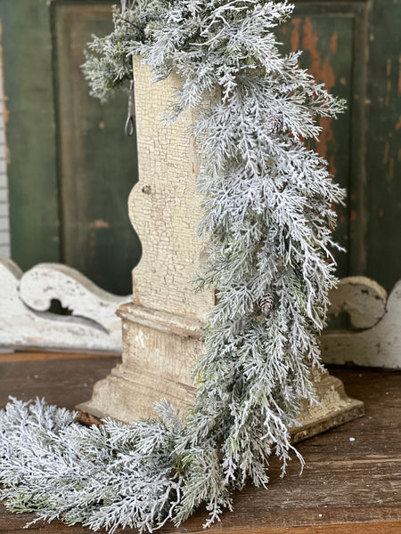 Snowy Nobility Cedar Garland | 5'