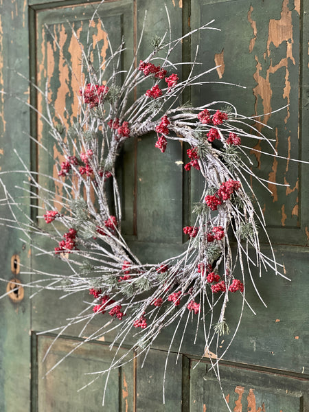 Birchwood Berry & Pine Wreath | 24" | Limited Stock - Last 52pcs!