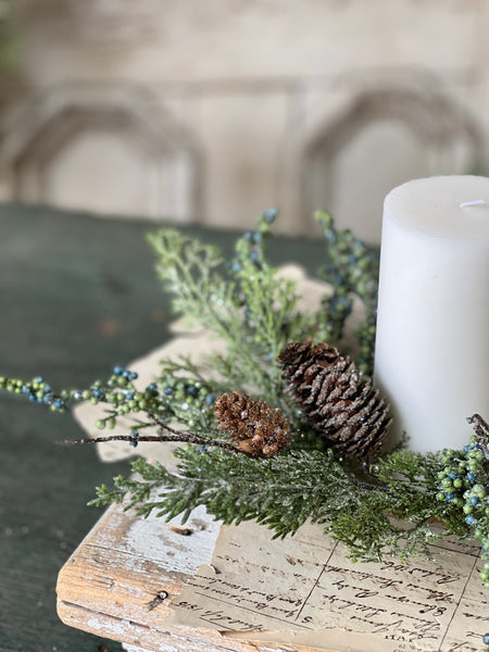 Greensleeves Pine Candle Ring | 14" | CLEAN UP SPECIAL! From $3.50 - Last 48pcs!