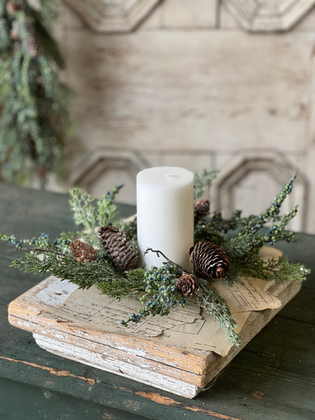 Greensleeves Pine Candle Ring | 14" | CLEAN UP SPECIAL! From $3.50 - Last 48pcs!