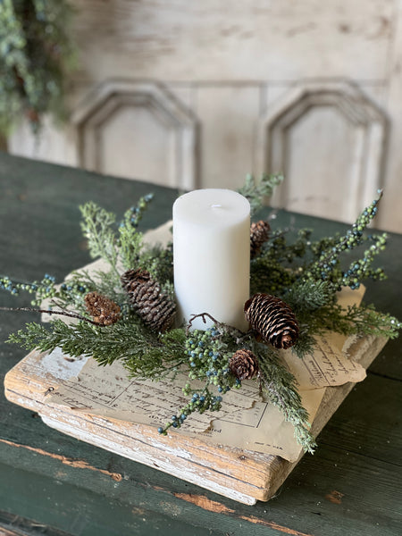 Greensleeves Pine Candle Ring | 14" | CLEAN UP SPECIAL! From $3.50 - Last 48pcs!