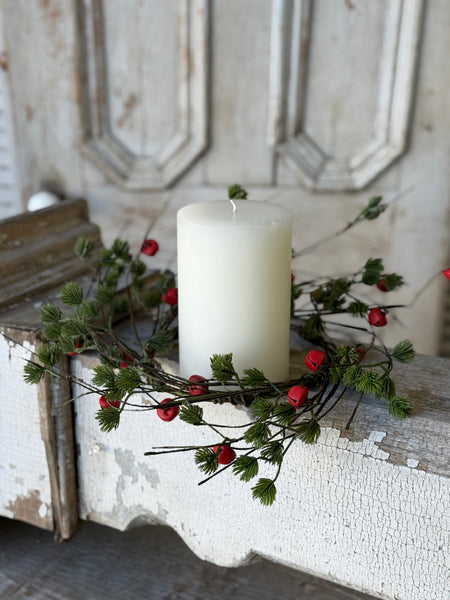 Jingle Sprig Pine Wreath | 17" | NOT CURRENTLY IN STOCK-New For Holiday 2026!