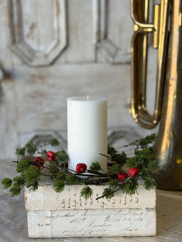 Jingle Sprig Pine Candle Ring | 10” | NOT CURRENTLY IN STOCK-New For Holiday 2026!