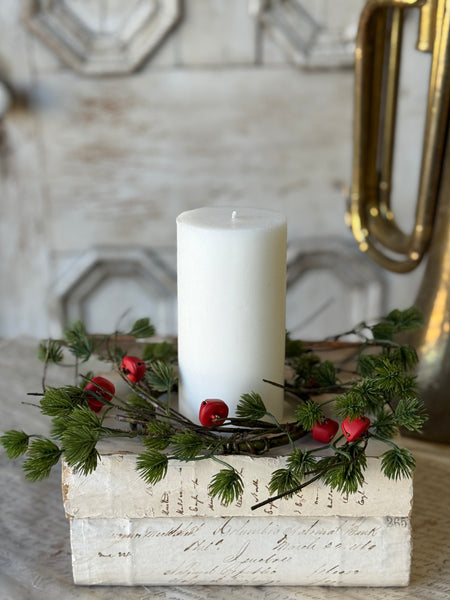 Jingle Sprig Pine Candle Ring | 10” | NOT CURRENTLY IN STOCK-New For Holiday 2026!