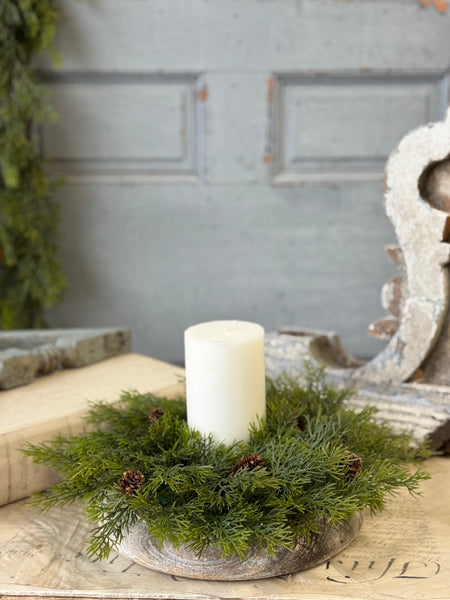 Conifer Vale Candle Ring | 14" | NOT CURRENTLY IN STOCK-New For Holiday 2026!