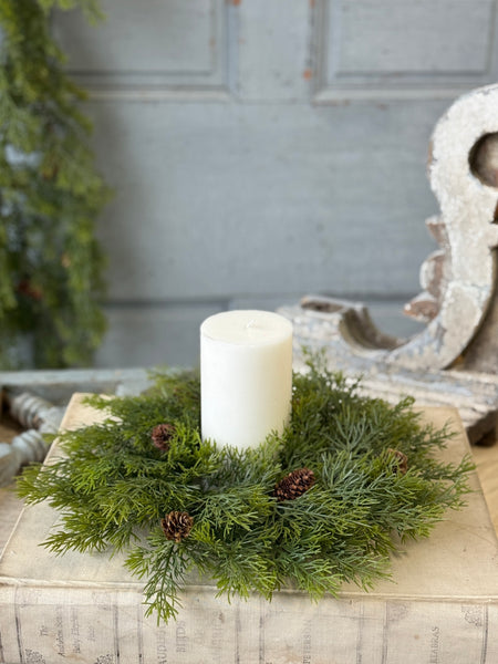 Conifer Vale Candle Ring | 14" | NOT CURRENTLY IN STOCK-New For Holiday 2026!