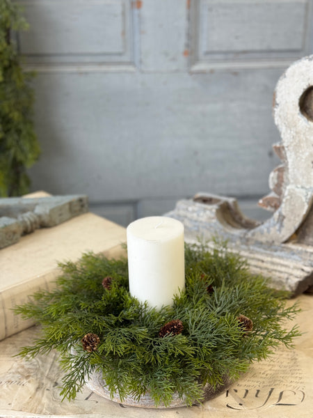 Conifer Vale Candle Ring | 14" | NOT CURRENTLY IN STOCK-New For Holiday 2026!
