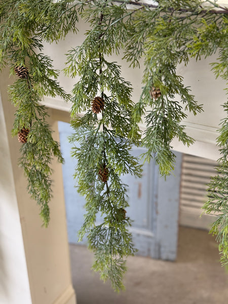 Conifer Vale Weeping Garland | 7.5' | NOT CURRENTLY IN STOCK-New For Holiday 2026!