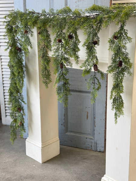 Conifer Vale Weeping Garland | 7.5' | NOT CURRENTLY IN STOCK-New For Holiday 2026!